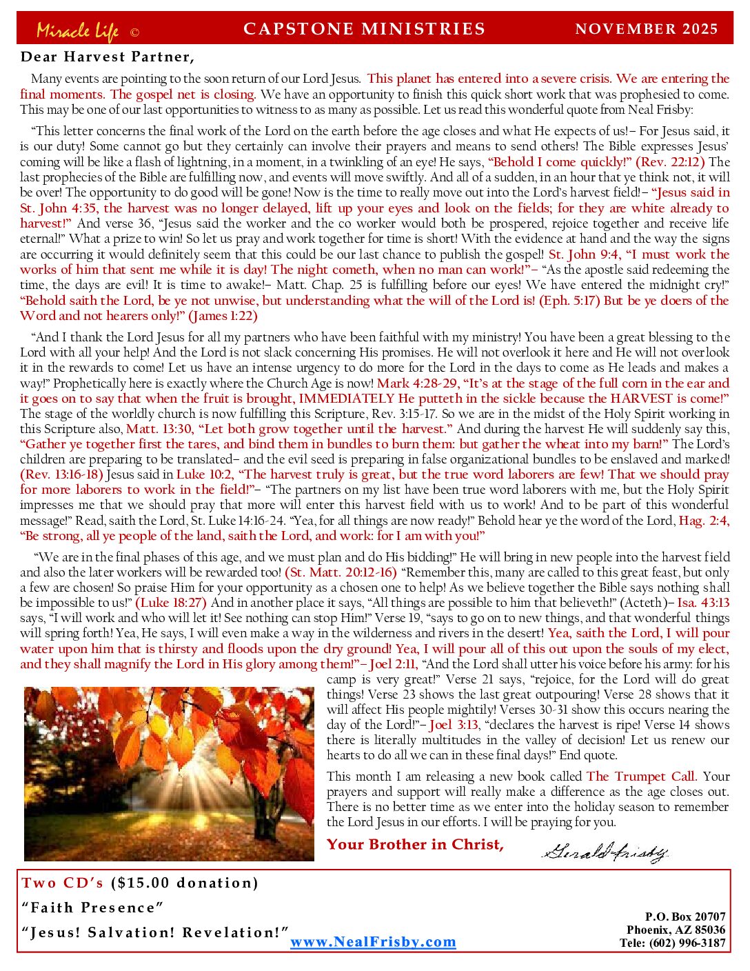 November 2025 Letter.